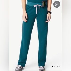💙💚 FIGS Women Livingston™ Basic Scrub Pants EUC Caribbean Blue Size Medium
